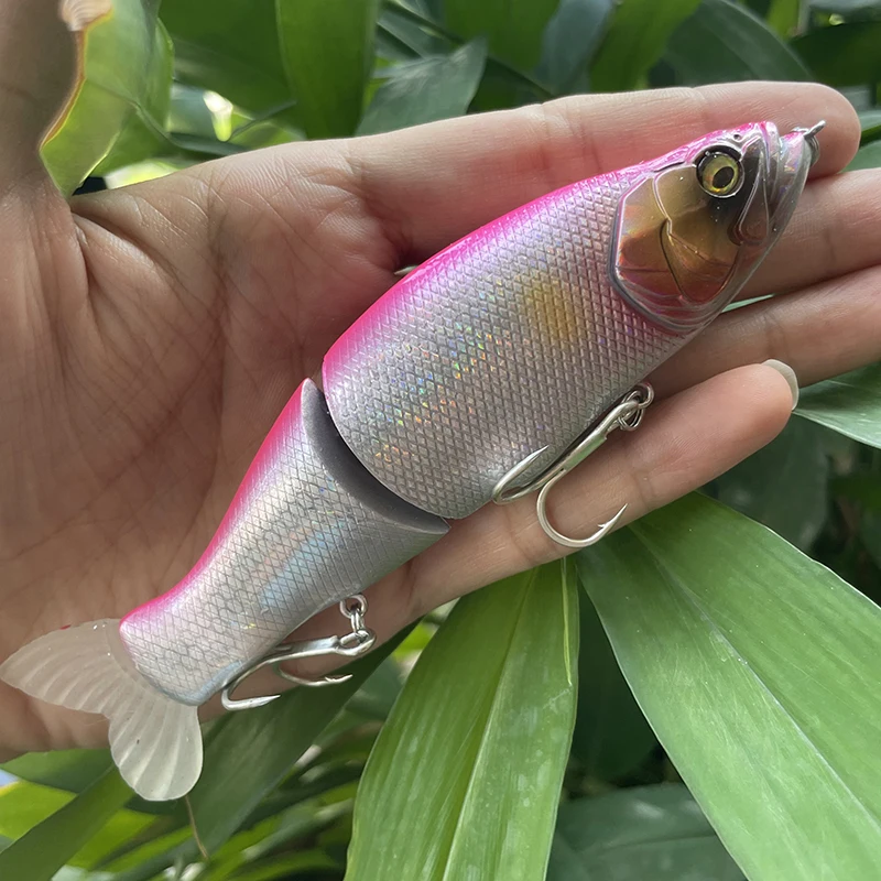 Swimbait-Angelköder 135mm 31g Mehrteiliger Langsam Sinkender Köder Wobbler Künstlicher Harter Köder für Bass, Hecht und Meeresfischerei