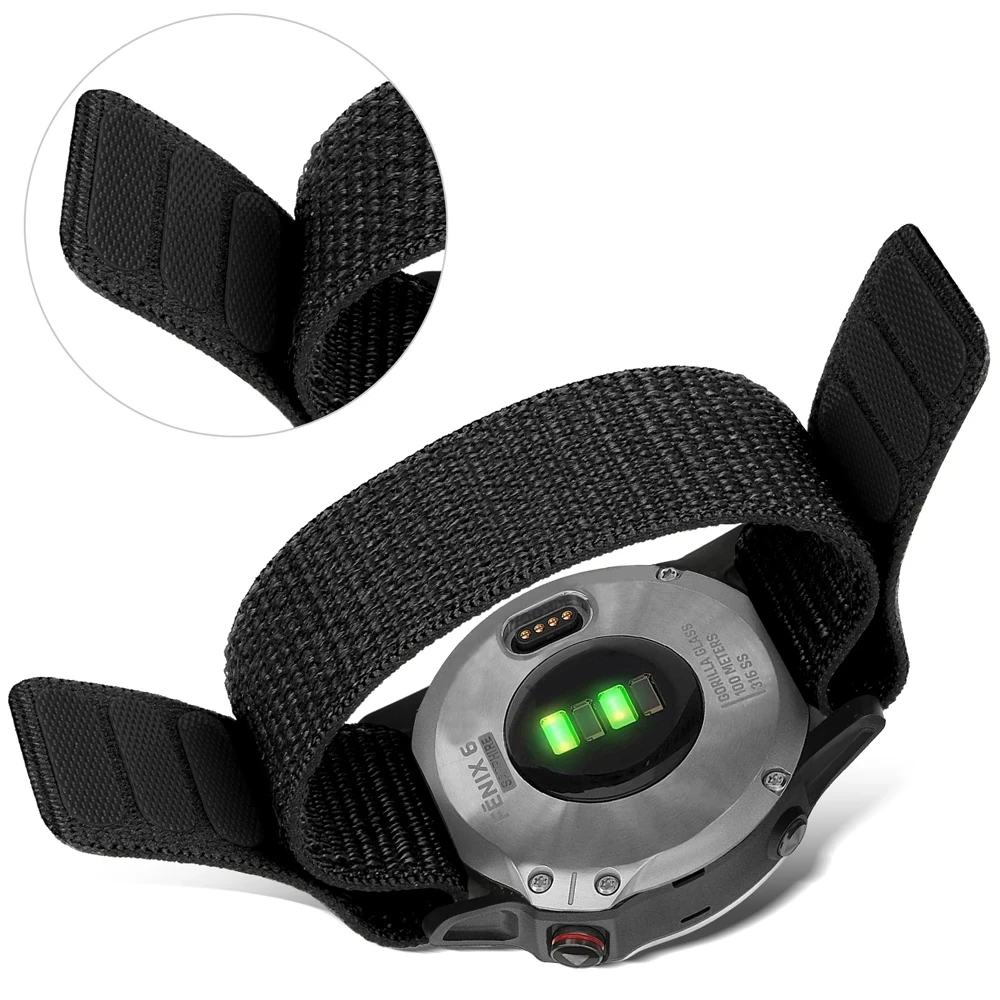 Cinturino in Nylon da 26mm 22mm per cinturino Garmin Enduro Fenix 7 7X 6 6X Pro Fenix 5 5X Plus 3 3HR Forerunner 935 945 D2 Bravo Smart Strap