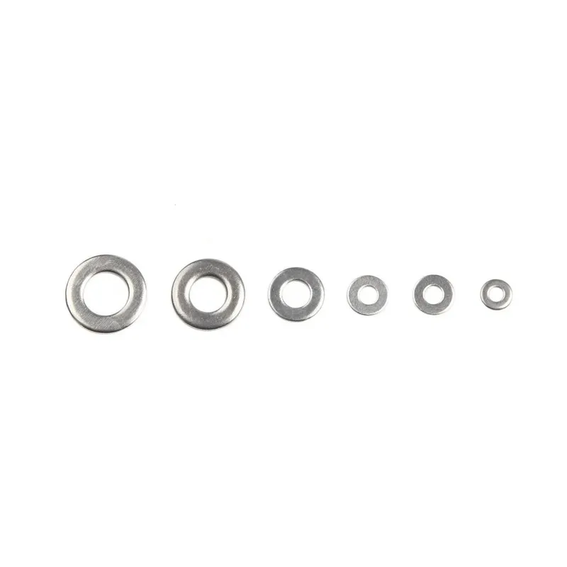 500pcs  M1.6 M2 M2.5 M3 M4 M5 Stainless Steel Flat Washer Combination Plain Washer Gaskets Assortment Kit