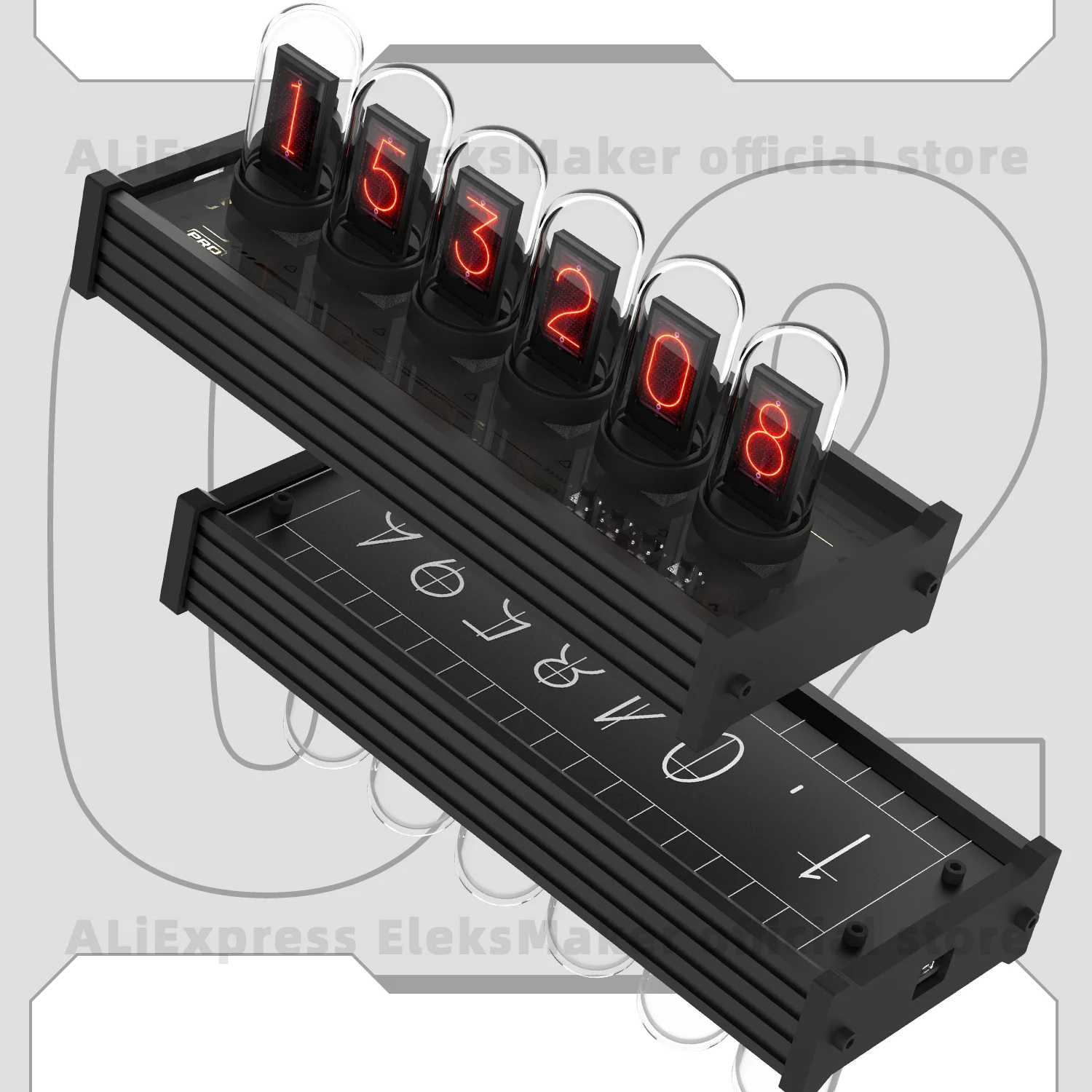 Imagem -02 - Elekmaker-relógio Elétrico Ips Bits Retrô Analógico Tubo Nixie