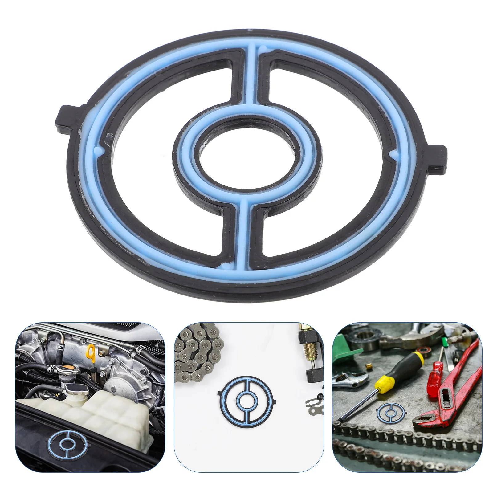 

Oil Cooler Gasket Vehicle Engine Replacement Pad Round Washer Replaceable Cooling Device Replacing