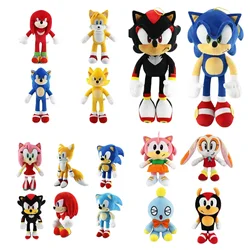 Special 20-30CM Sonic Peluches Toys JIT Choice Cartoon shadow the Hedgehog Amy Rose Knuckle Tail Soft Plush Doll Toys