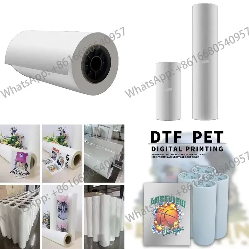 DTF Printer 13 Inch Dtf Pet Film Transfer Film Matte Glossy Side Printing Cold Peel Roll 30cm X 100m
