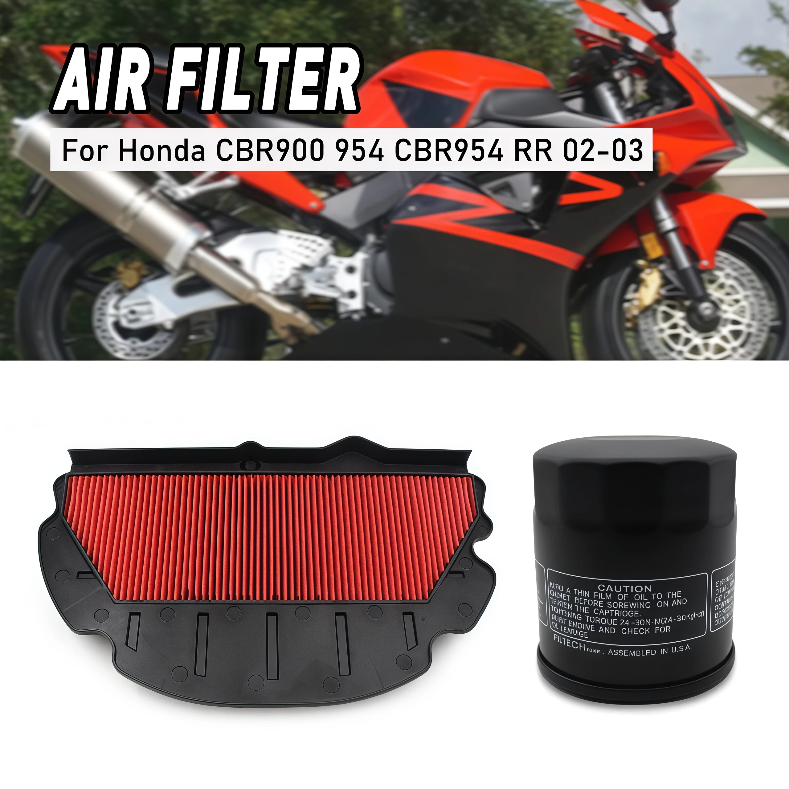 

Motorcycle Air Filter Intake Cleaner Replacement For Honda CBR900 CBR 900