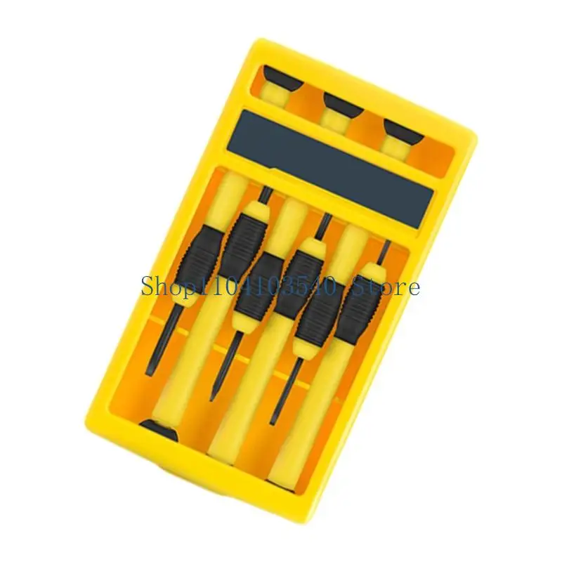 02DC 6Pcs Multifunctional Small Screwdriver,Steel Screwdriver Hand Tool for Eyeglass, Sunglasses, Electronics