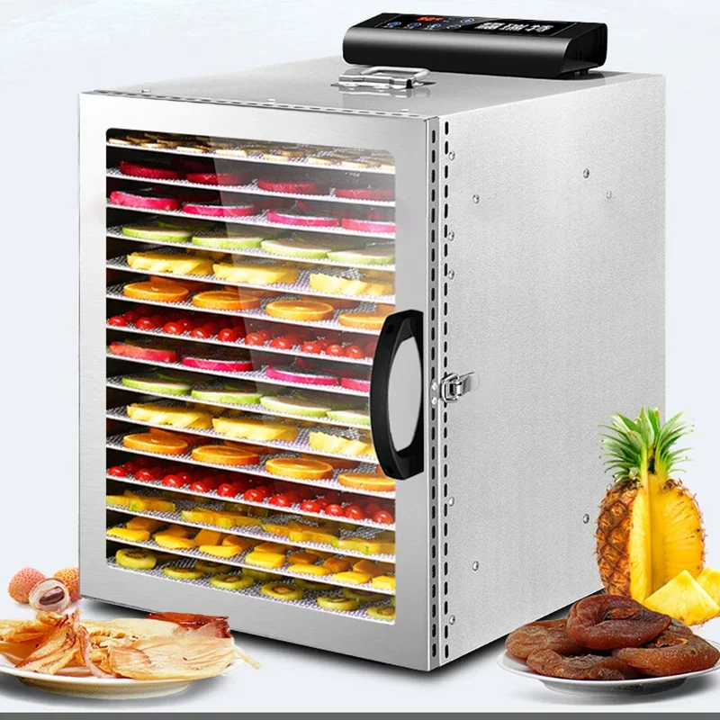 16 Layer Dehydrator Food Dryer Household fruit dryer fruit tea vegetable pet meat soy bean food dehydration air dryer commercial