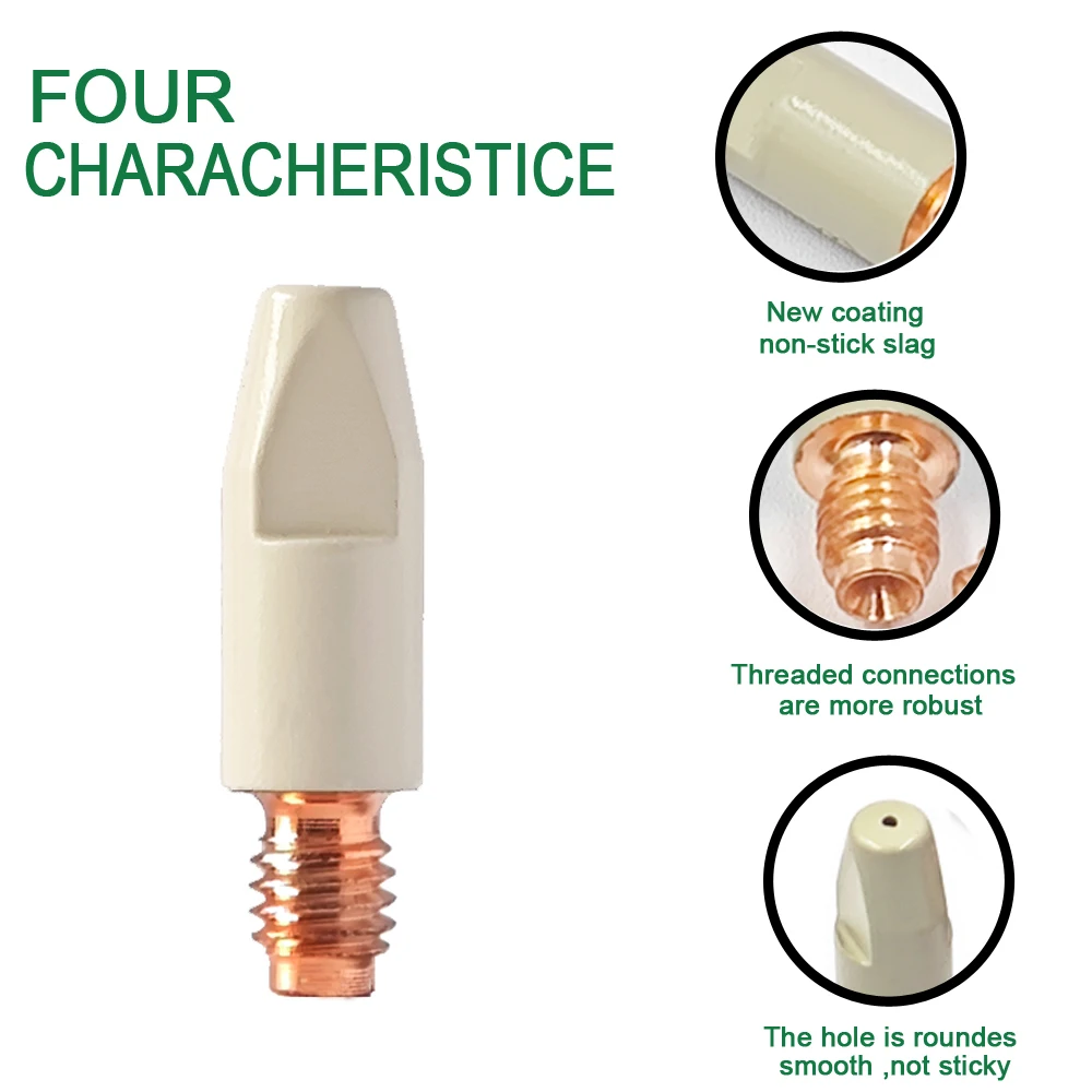 MB-24KD طلاء جديد حماية غير الأسهم فوهة الاتصال نصائح 0.8/1.0/1.2 مللي متر حامل فوهة الغاز ل 24KD MIG MAG شعلة لحام