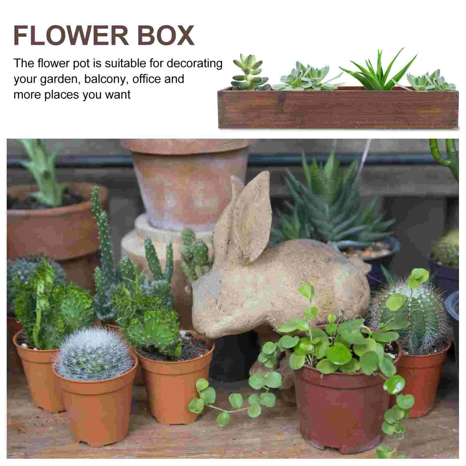 Large Planter Balcony Flower Pot Outdoor Planters Indoor Plants Window Succulents Pots Boxes