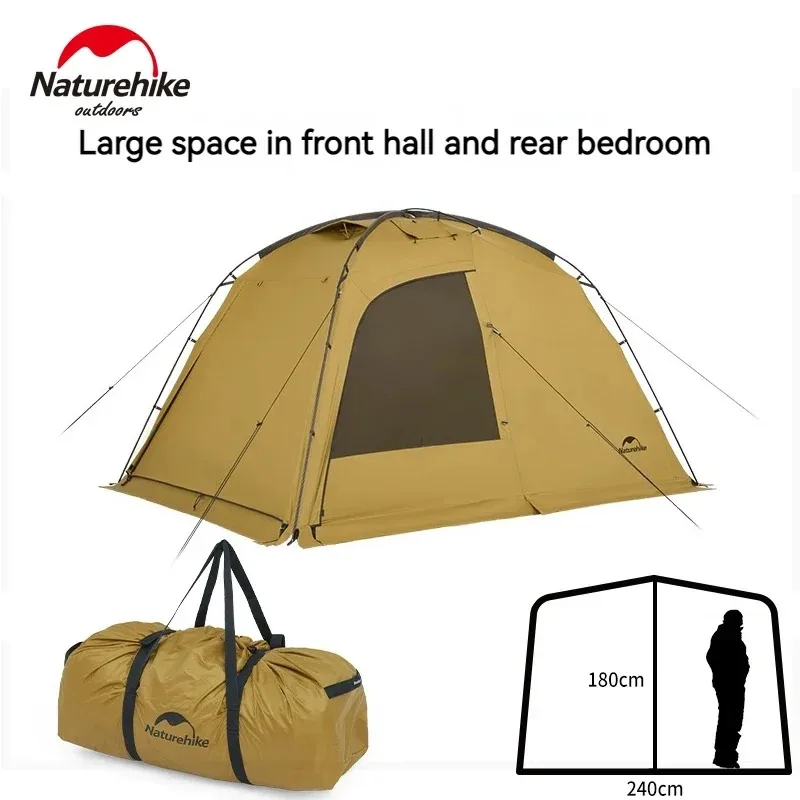 

Naturehike Lightweight Modified Dome Tent 4-season Double Layer Tent 2-4 Person Waterproof Family Outdoor Camp Travel Tent