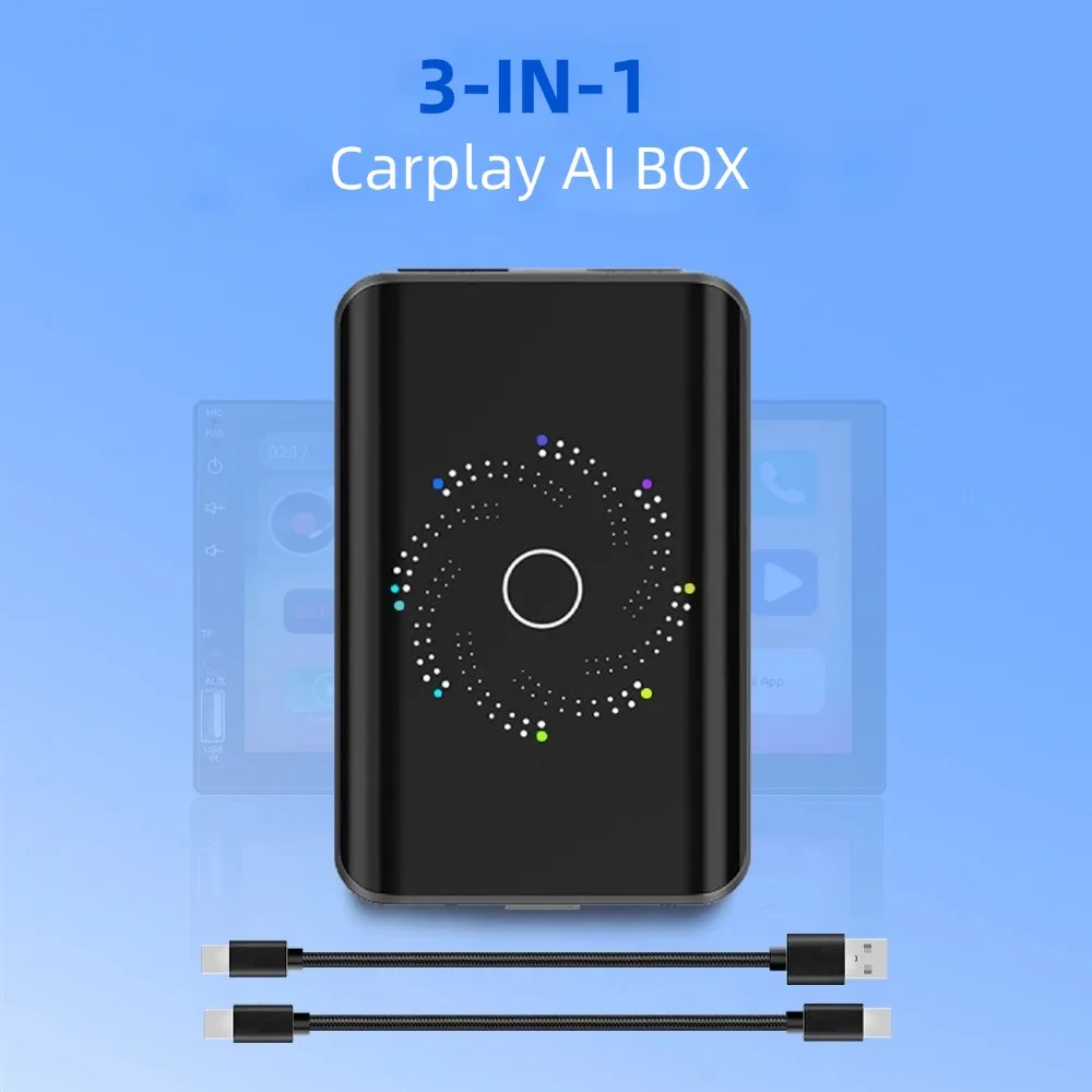 3in1 AI Box Android12 Wireless CarPlay Android محول 4Core Ram 2GB ROM 16GB التوصيل والتشغيل يدعم التطبيق تنزيل HD الإخراج #1
