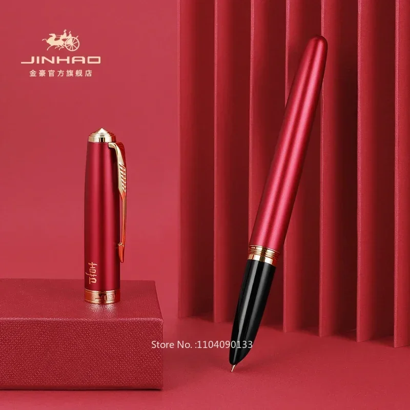 Jinhao 85 XI Fountain Pen Ballpoint Business Office Students Dedicated Red Practice Calligraphy Exquisite Wedding Banquet Gift