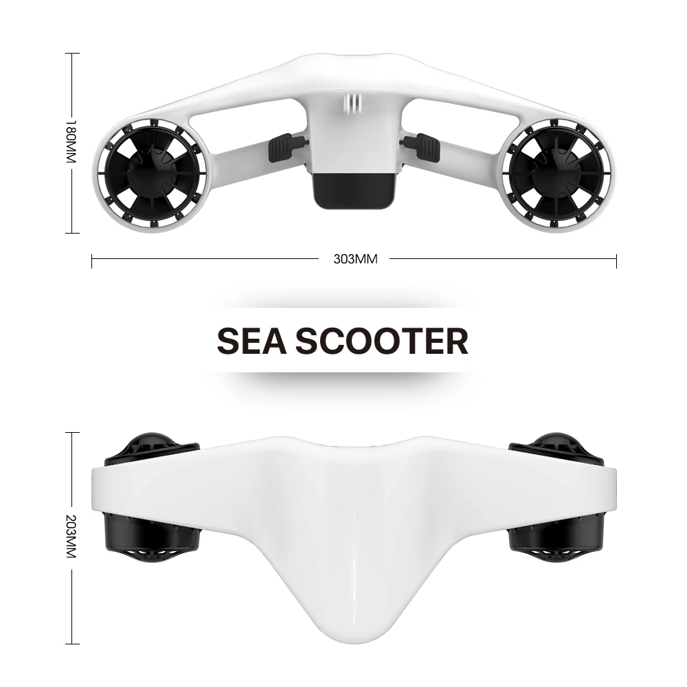 Long Endurance Mar Subaquática Scooter Battery, Thruster elétrico com 3 velocidades Compatível Mergulho Scooter, Max 35 Mins, G Camolech