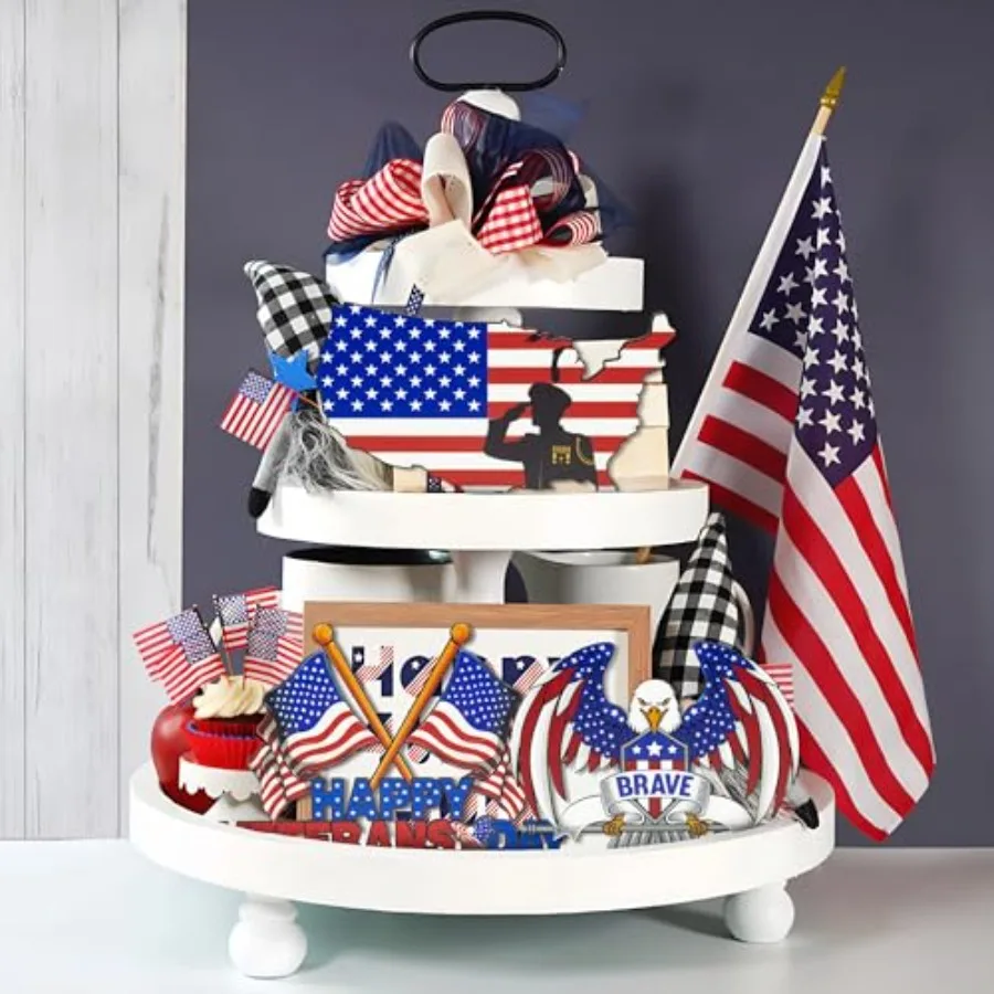 3 шт., настольный топпер на день памяти ветеранов, центральный набор украшений, счастливый день ветеранов, храбрый солдат, съемный деревянный декор 11