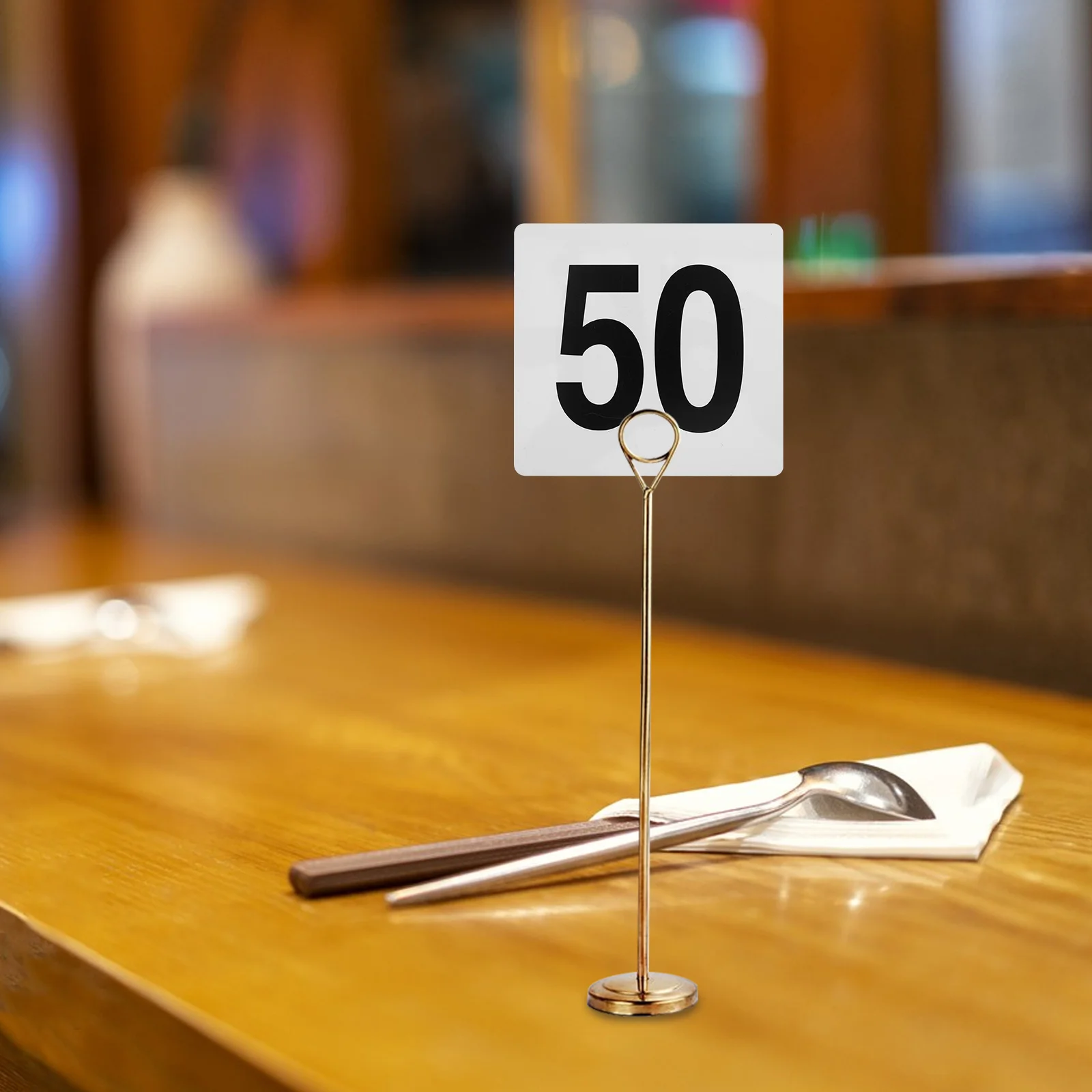 

50Pcs Table Number Cards Elegant PVC Double Sided Wedding Reception Signs Party Place Cards