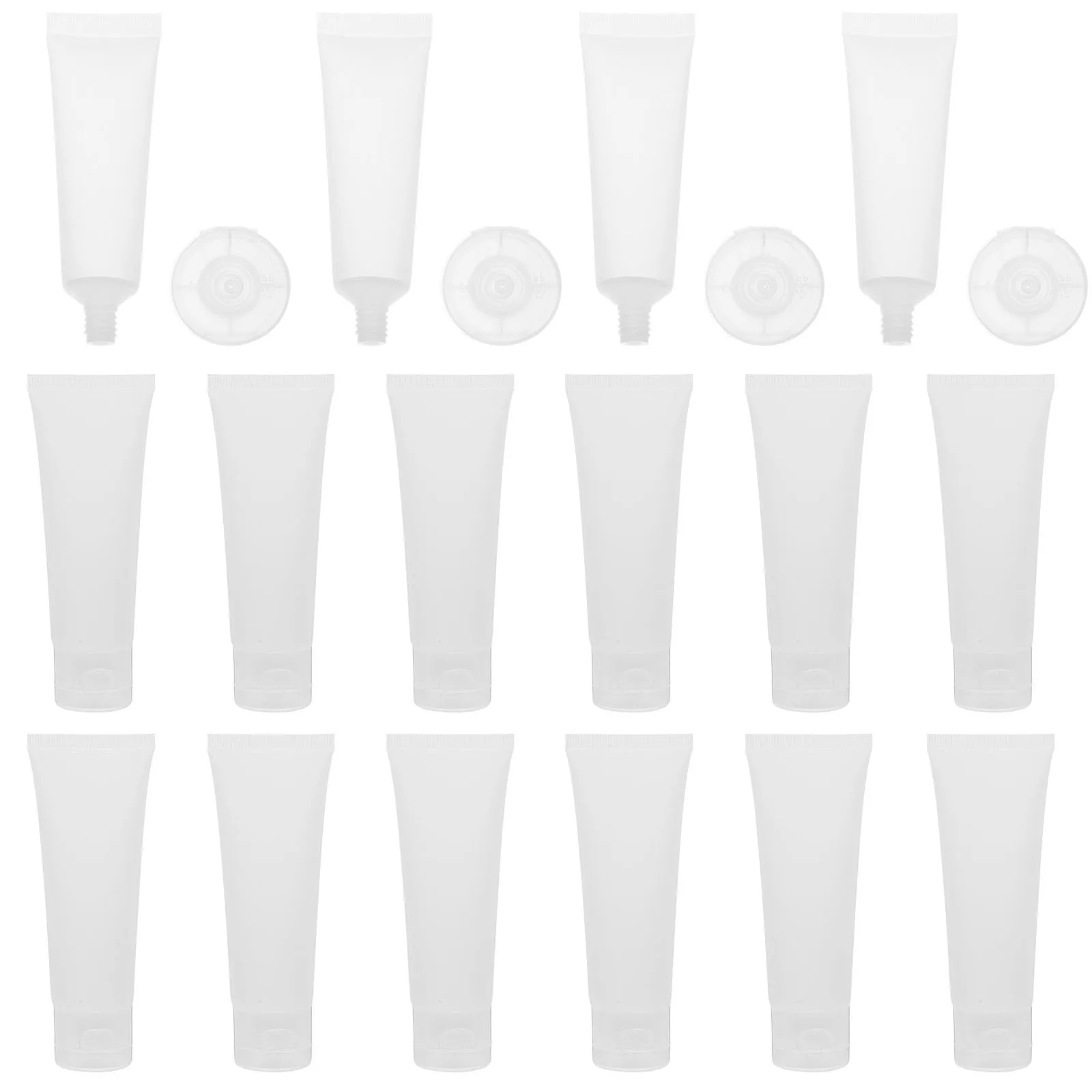 

20Pcs Portable Refillable Travel Tubes Empty Lotion Bottles Travel Size Cream Tubes Mini Squeeze Bottles Hand Cream Toothpaste