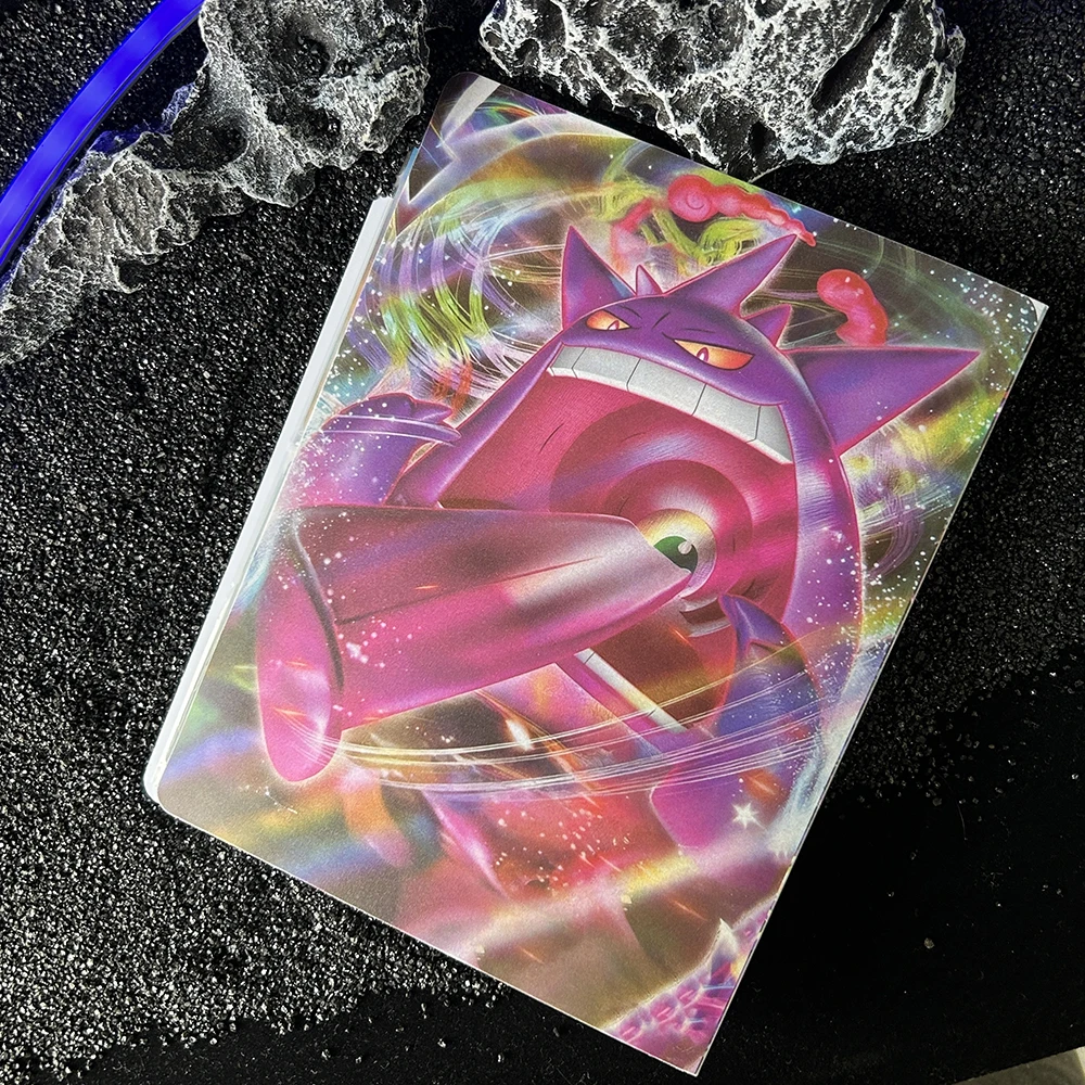 PTCG Gengar Accommodate 240 Cards Anime Card Collecte Album Card Matte Touch Shell Trading Card Collectors Storage Birthday Gift