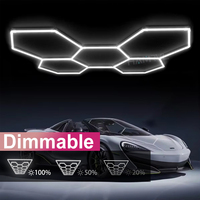 Dimmable Hexagon LED lighting for Garage Lights Shop Barbershop Gym Bar Car Showroom 4S Workshop Ceiling Light Honeycomb Tube