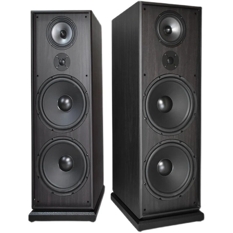 

HF615 Audiophile Floor Speakers, Dual 12-Inch Hi-Fi Tower System for Home Theater & Living Room Music