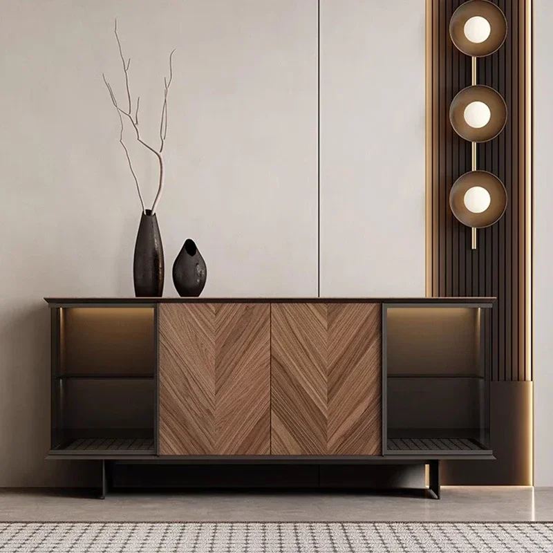 

Итальянский роскошный шкаф для гостиной из цельного дерева, современный простой стеклянный шкаф для хранения, мебель для дома в отеле Szafki Do Salonu FYLC