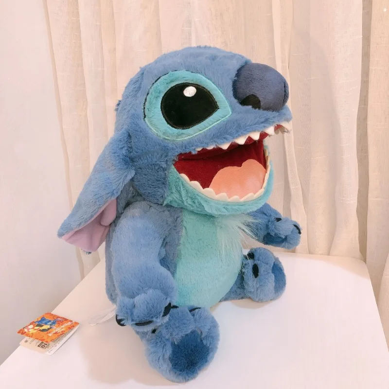 New Disney Cartoon Stitch Hand Puppet Plush Dolls Anime Toys 38CM Stitch Stich Plush Stuffed Toys Children Birthday Gifts