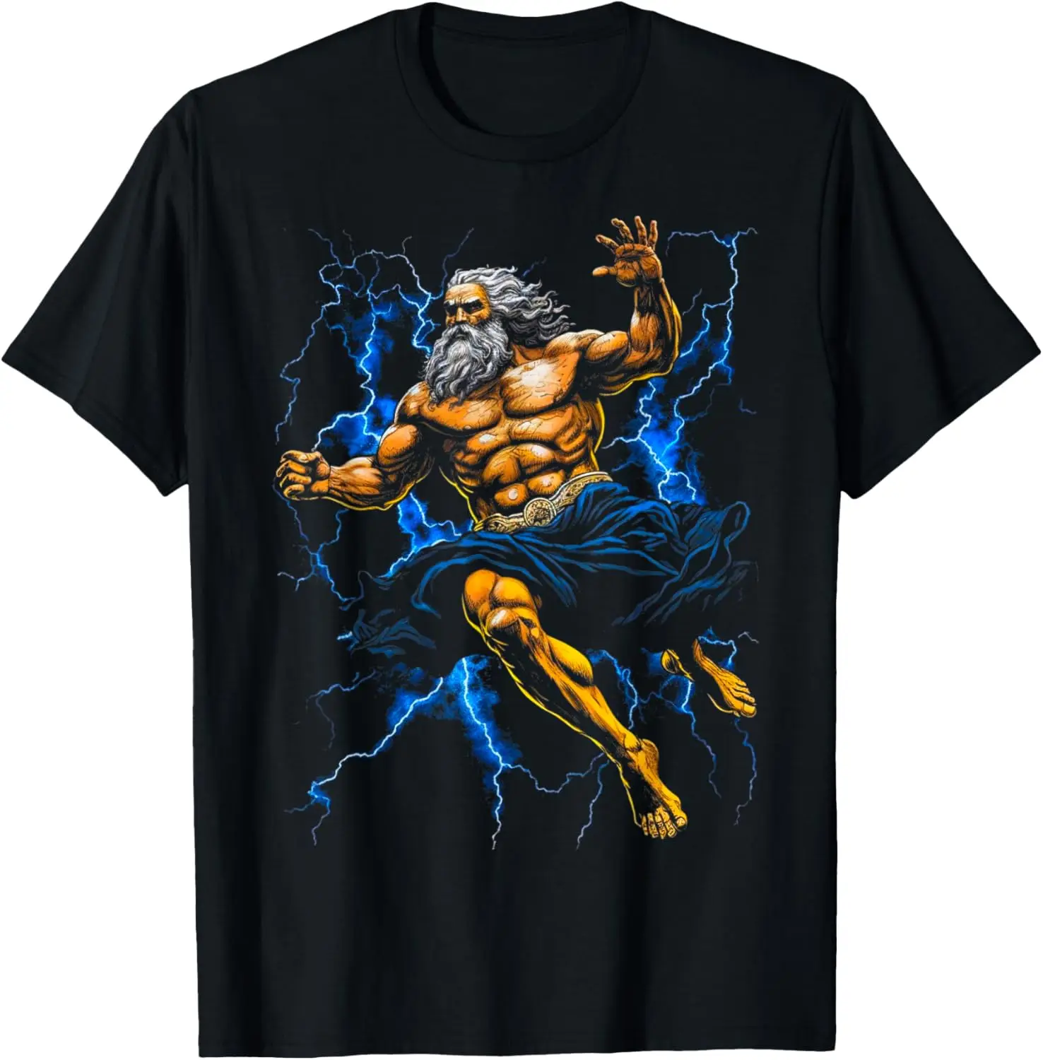 

Футболка God Zeus с греческой мифологией и молнией и громом