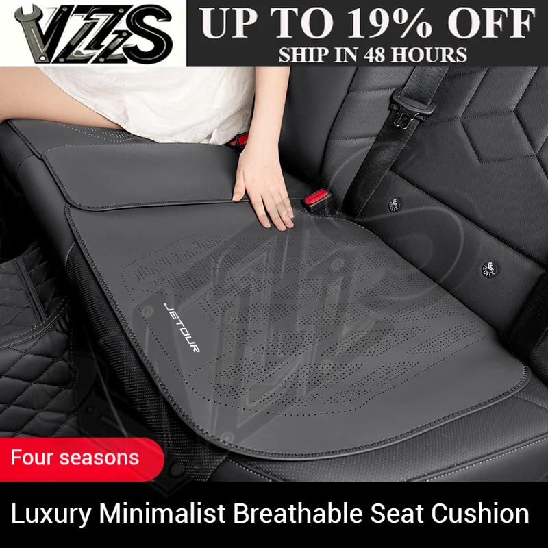 For Jetour ST T2 T3 X70 X70SM X95 DASHING Traveler, Leather Ventilated Car Seat Cushion, Non-Slip All-Season Auto Cushion