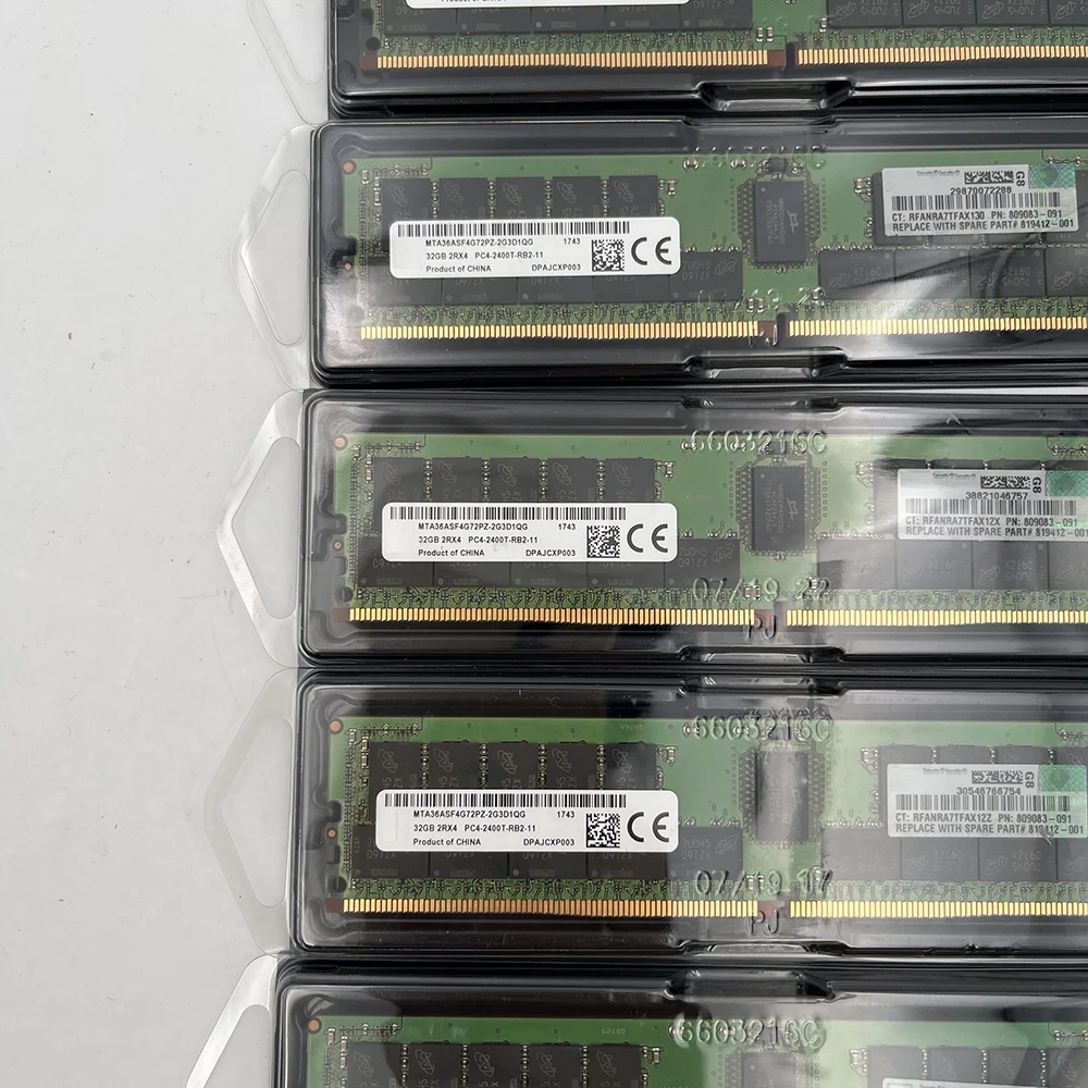 1 Pcs MTA36ASF4G72PZ-2G3D1QG 32GB For MT RAM 32G 2RX4 PC4-2400T DDR4 2400 REG Memory