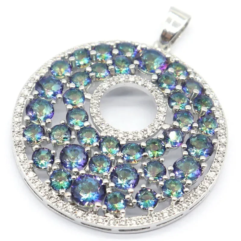 

10,5 г КУЛОН СТЕРЛИНГОВОГО СЕРЕБРА 925 пробы Огонь Радуга Мистический Топаз Родолит Гранат Золотой Цитрин Розовый Турмалин CZ