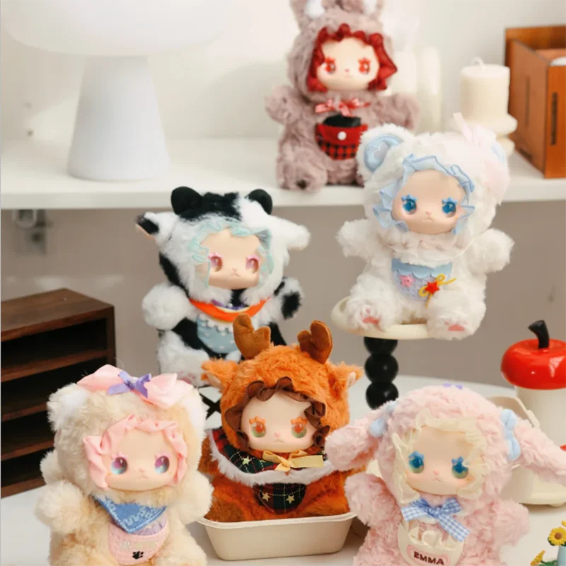 Emma Pocket Animal Hanger Series Blind Box 1e generatie katoenen vinylpop Anime Figuren Mystery Box Collection Kerstcadeau voor kinderen