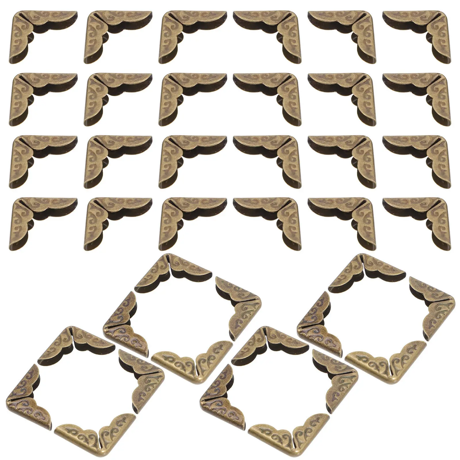 100pcs Metal Corner Protectors for Photo Albums, Scrapbooks, Notebooks – Decorative Book Binding Edges