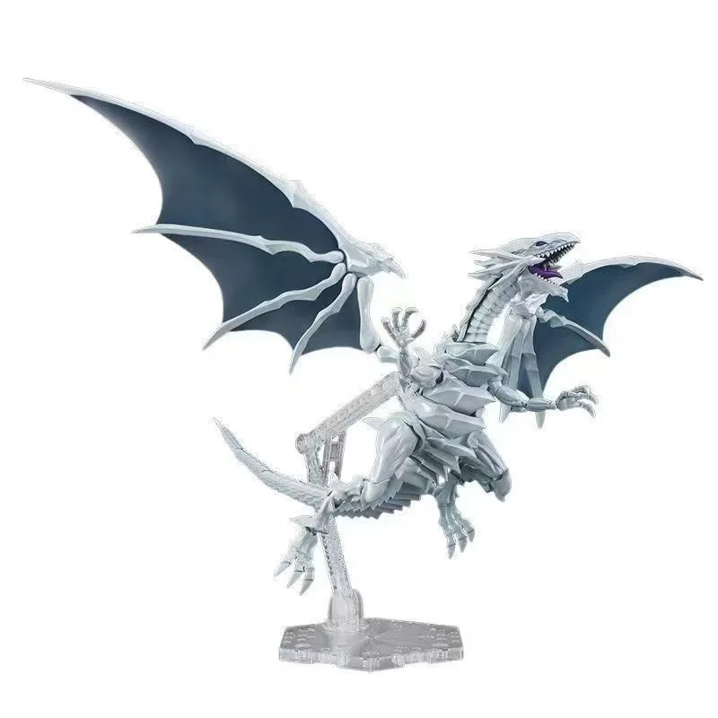 

Blue-Eyes, белый дракон, прозрачная поддержка, сборная модель Yo-Gi-Oh Mecha, фигурка, игрушка, коллекционный комплект для взрослых, экшн-фигурка