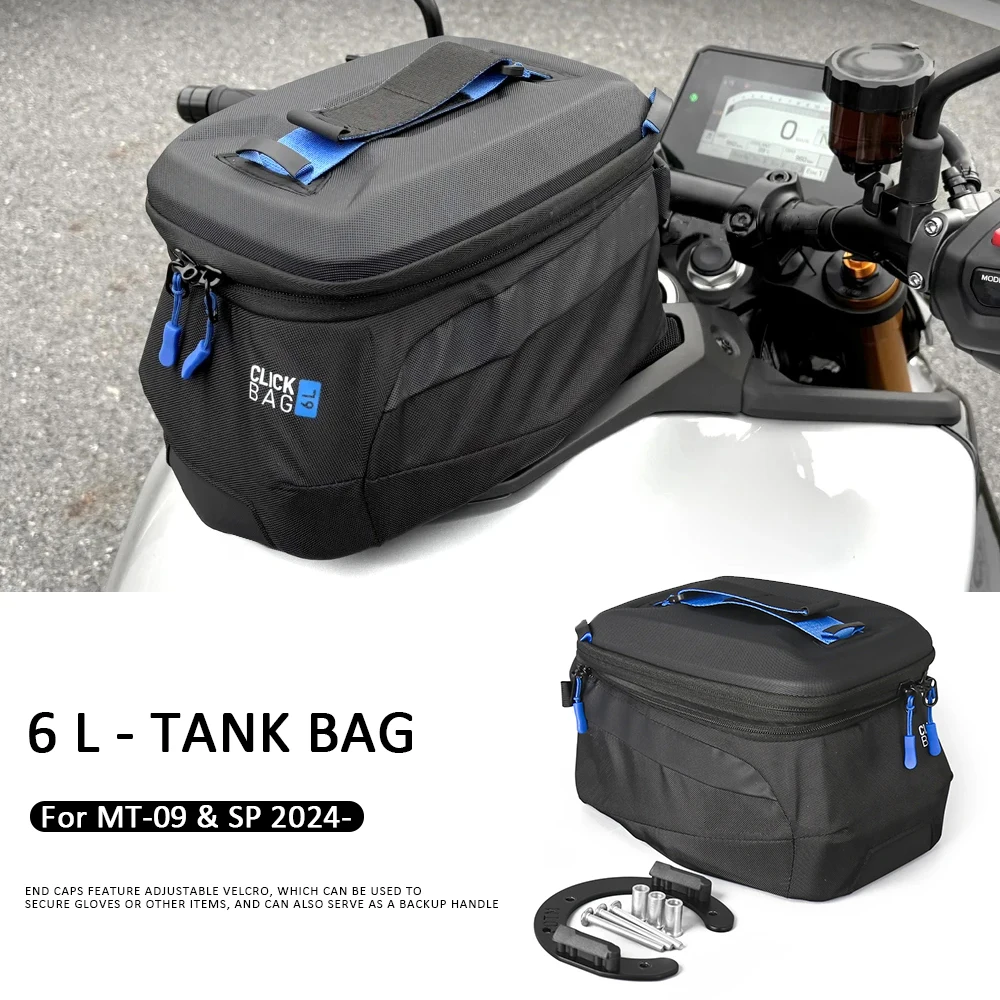 

For YAMAHA MT 09 MT-09 MT09 SP 2024 2025 2026 Motorcycle Tank Bag Quick Release Waterproof 6L Black New Accessories