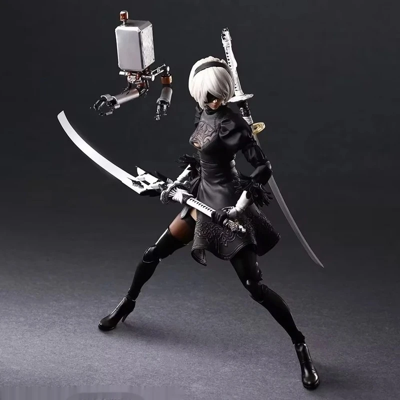 Play Arts Kai Nier:Automata 2 Type B Action Figure Genuine Dx Deluxe Edition Movable Pvc Figure Doll Toy Model Birthday Gifts