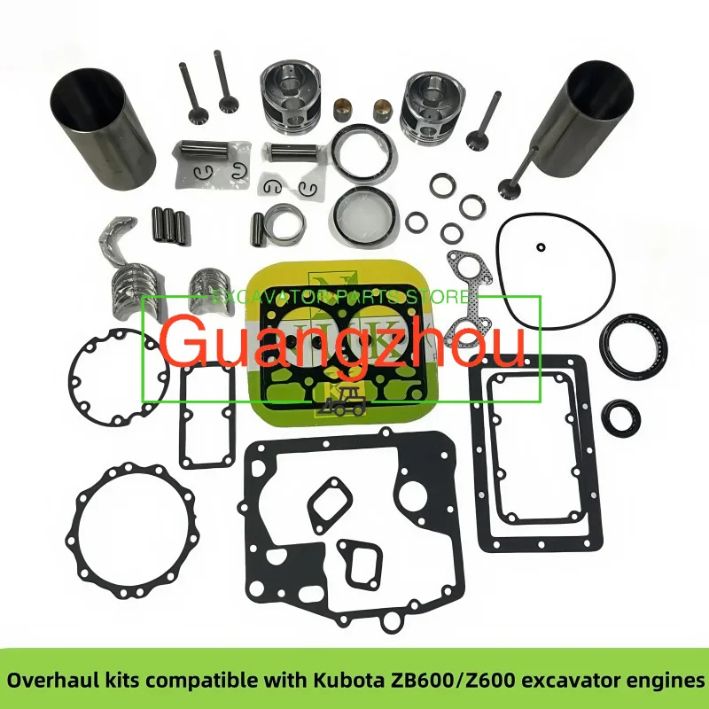Compatible with the Kubota excavator model, ZB600/Z600 engine overhaul kit