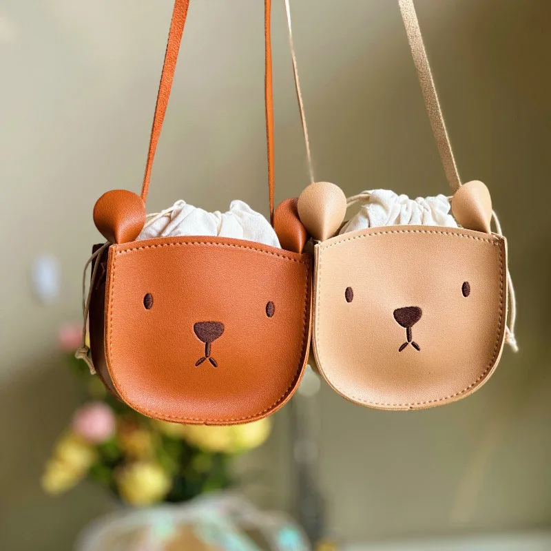 2024 New Kids Messenger Bag Girls Cartoon Bear Single Shoulder Small Bag Children Cute Koala Satchel