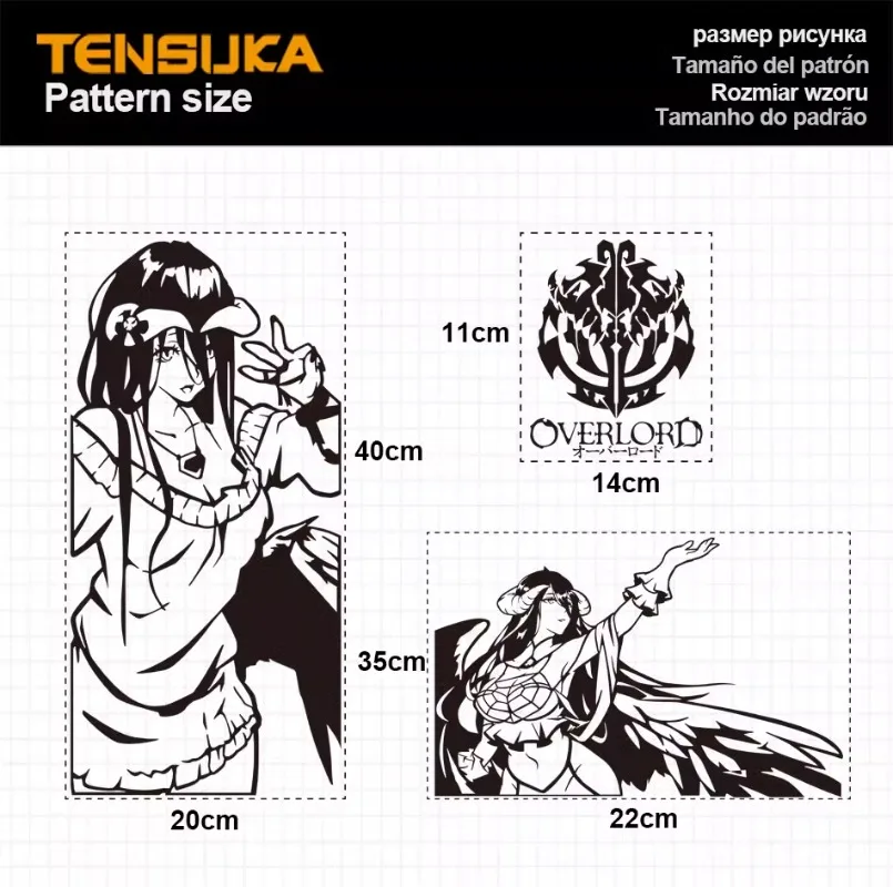 OVERLORD Albedo anime stickers Japanese animation peripheral computer case decoration ornaments waterproof stickers