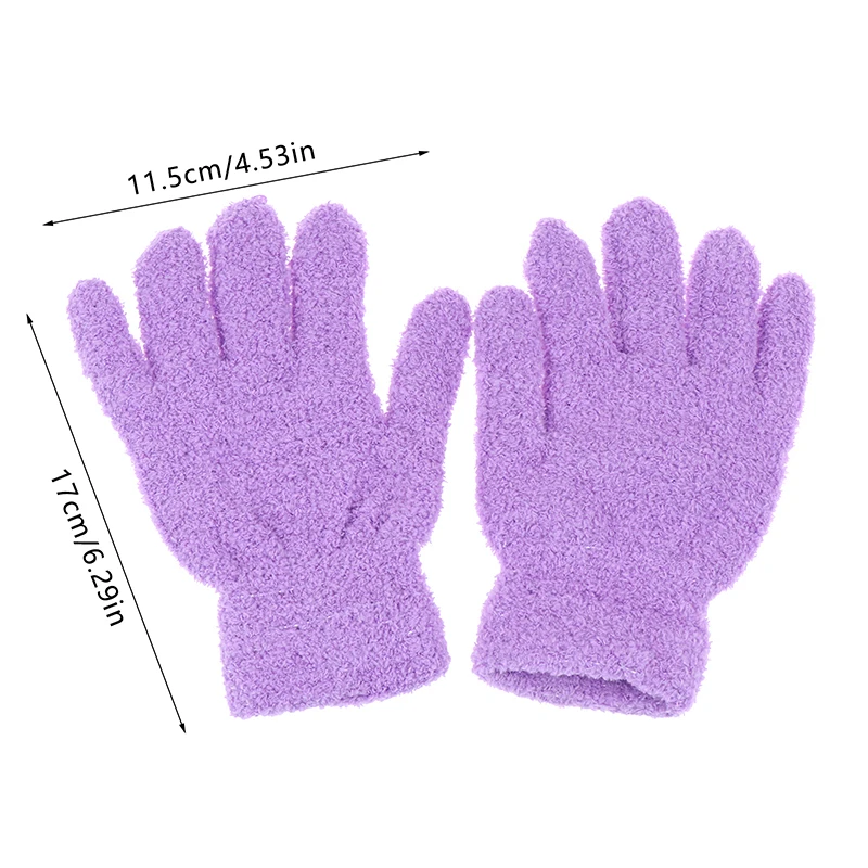 Lovely Coral Velvet Furry Breathable Gloves Winter Solid Color Versatile Plush Thickened Cold-proof