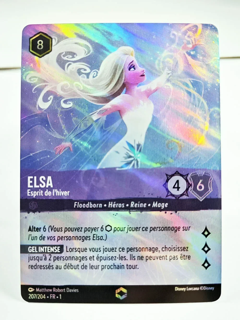 Disney Lorcana Surge Foil Proxy TCG Game Cards French Germany English  Aurora Elsa Stitch Belle Board Game Trading Cards