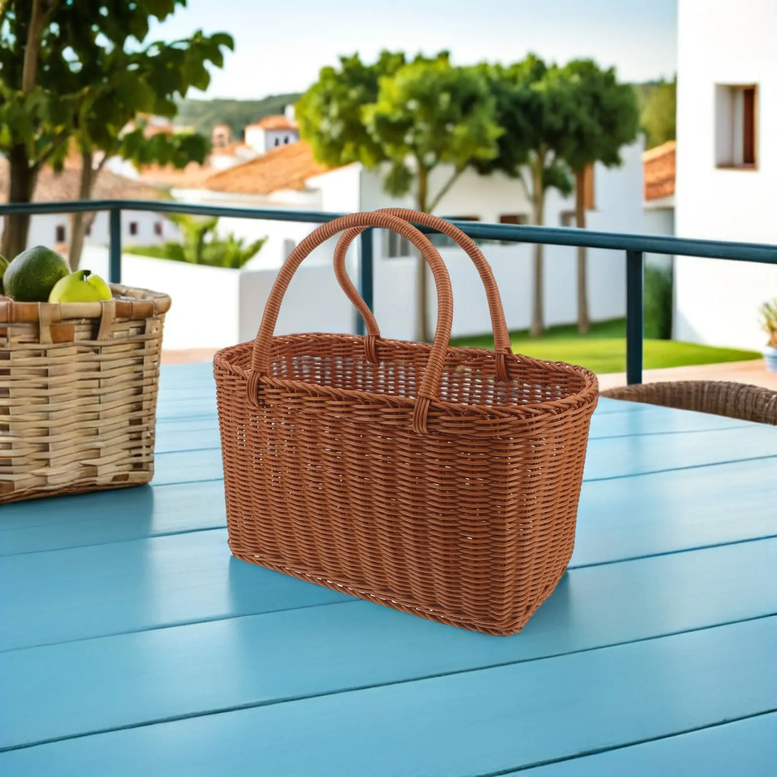 Portable Picnic Basket with Comfort Grip Handle Multicompartment Organization for Lunch Outings Nature Walks Relaxation