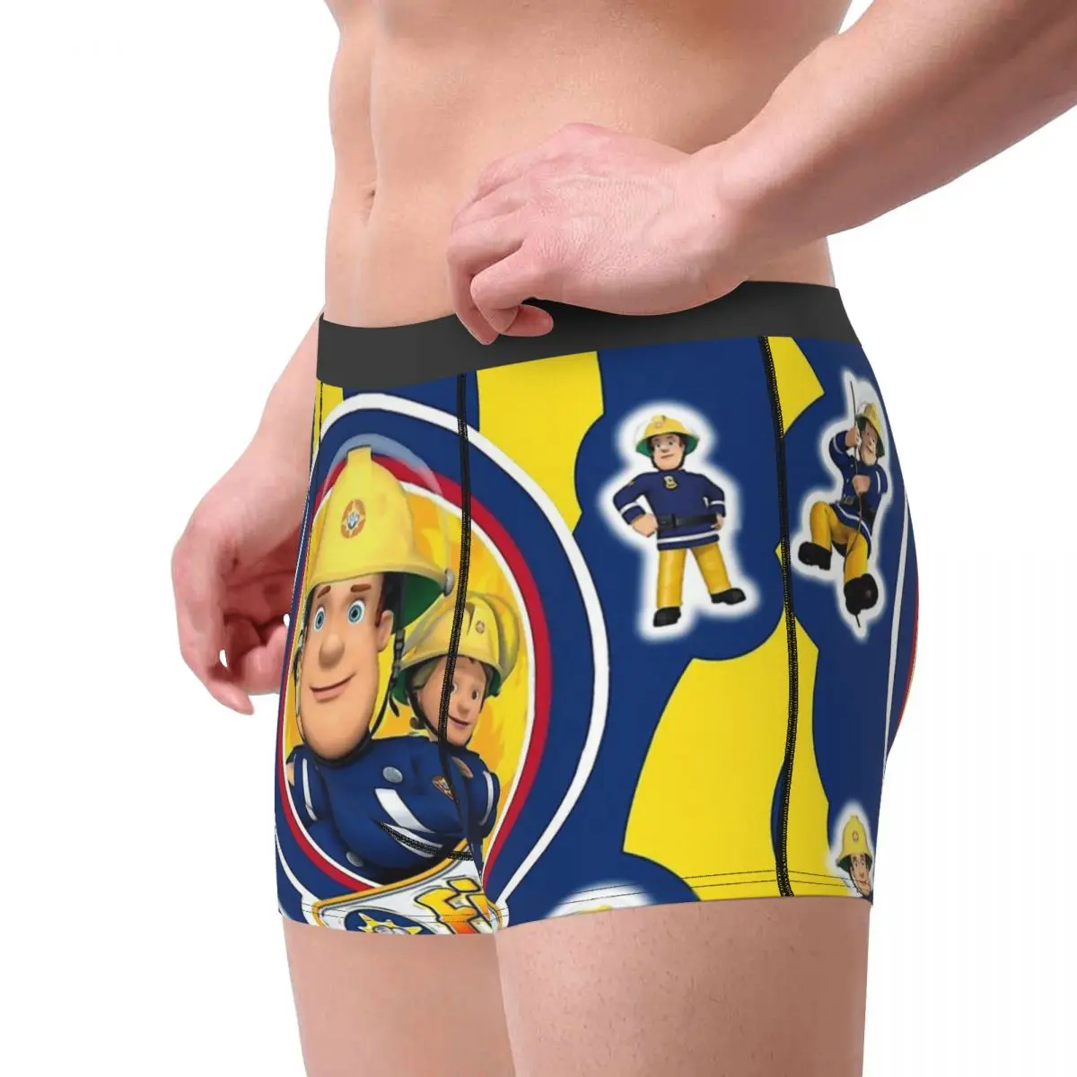 Fireman Sam And Friends Abstract Underpants Cotton Panties Male Underwear Sexy Shorts Boxer Briefs