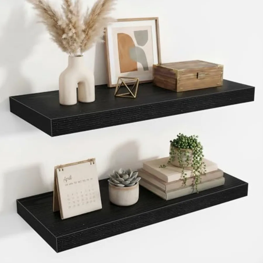 

24 Inch Floating Shelves for Wall Decor, 9.3" Deep Floating Shelf Wall Book Shelves, Large Display Storage Shelf, Wall Mounted