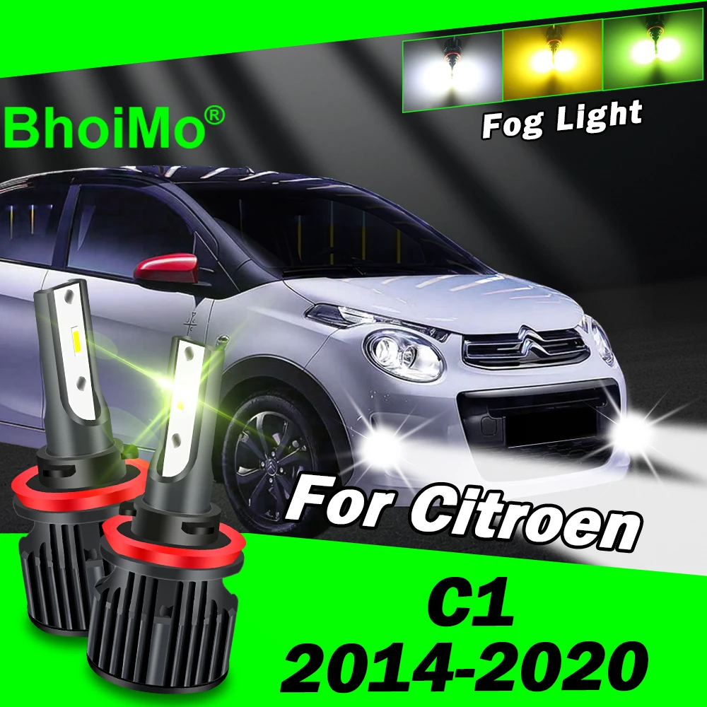 

BhoiMo For Citroen C1 Front Fog Light Lamp 2014 2015 2016 2017 2018 2019 2020 Led Bulbs