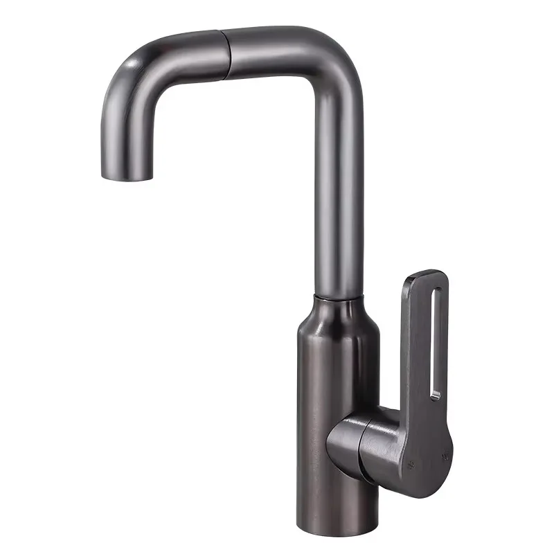 

Вращающийся смеситель для раковины в ванной комнате с одним отверстием, современные вращающиеся смесители для раковины