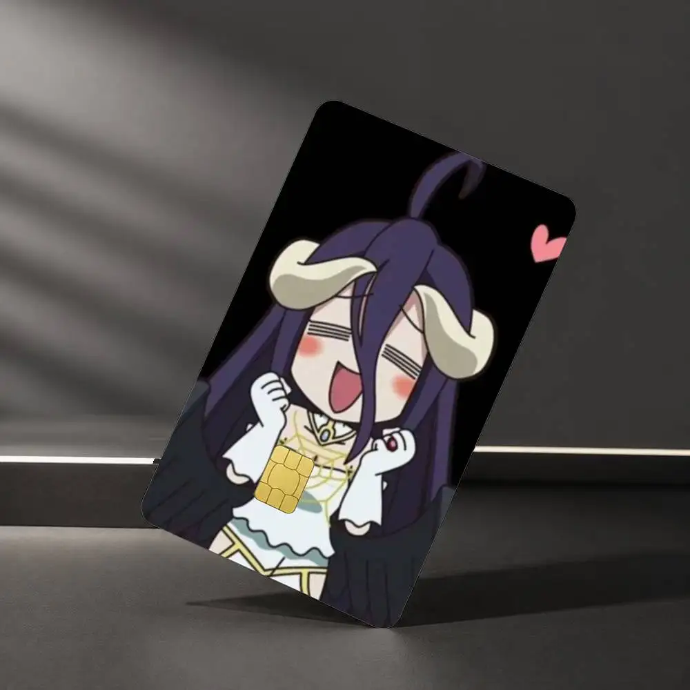 Anime Overlord A-Albedo HD Waterproof Card Skins Protective Stickers for Credit Bank Game Cards