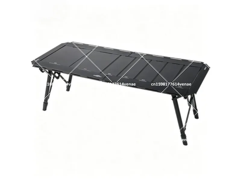 4.5-Unit Adjustable Height Folding Camping Table - Aluminum Alloy Expandable Table for Outdoor Cooking and Dining