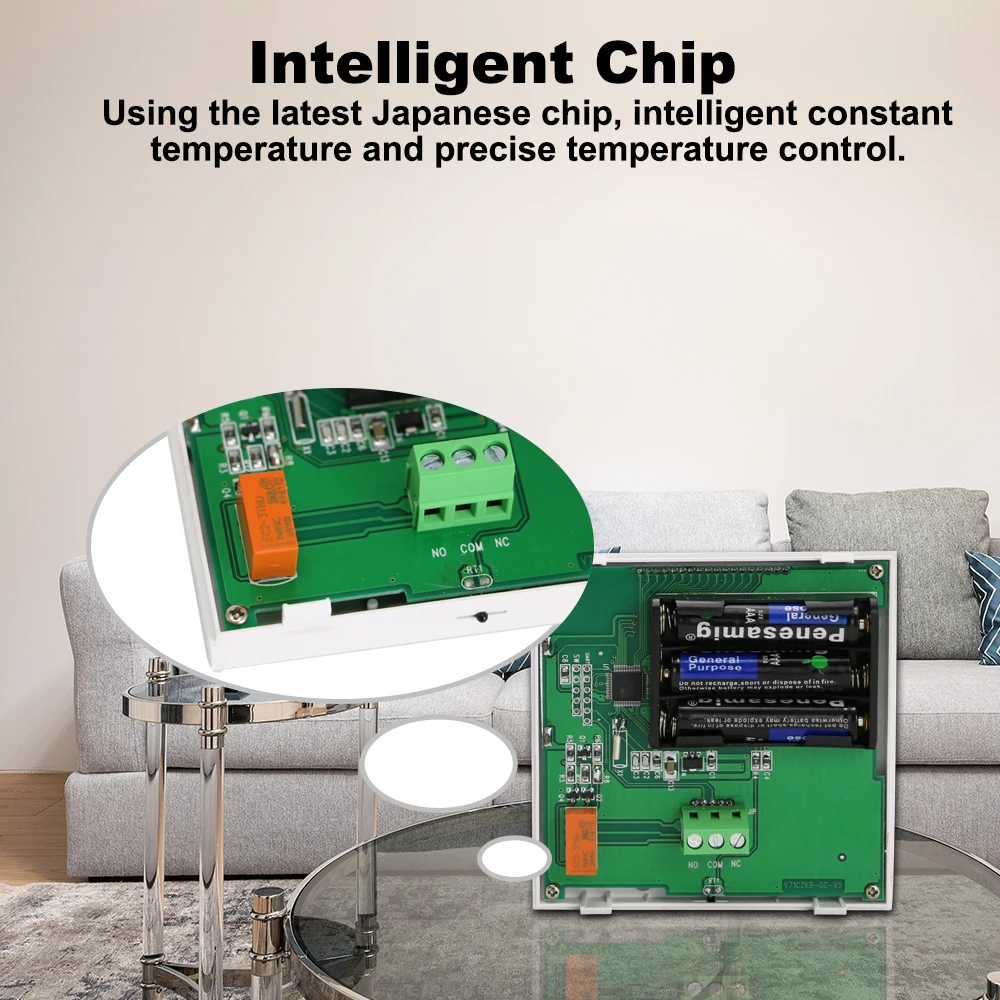 Gas Boiler Heating Temperature Regulator Hand Control AA Battery Thermostat Kid Lock Smart Thermostat Temperature Controller