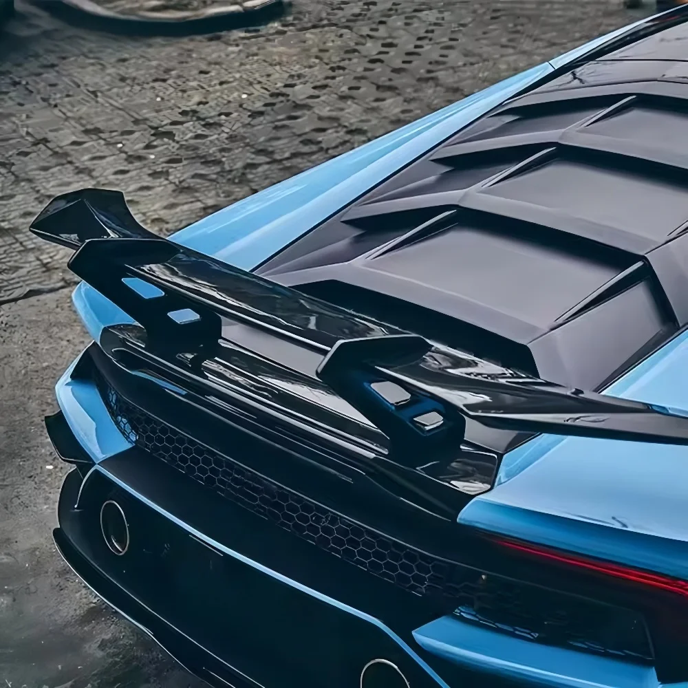 

Used for Lamborghini Huracan EVO Modification Upgrade PK Style Dry Carbon Fiber Tail Spoiler Rear Spoiler