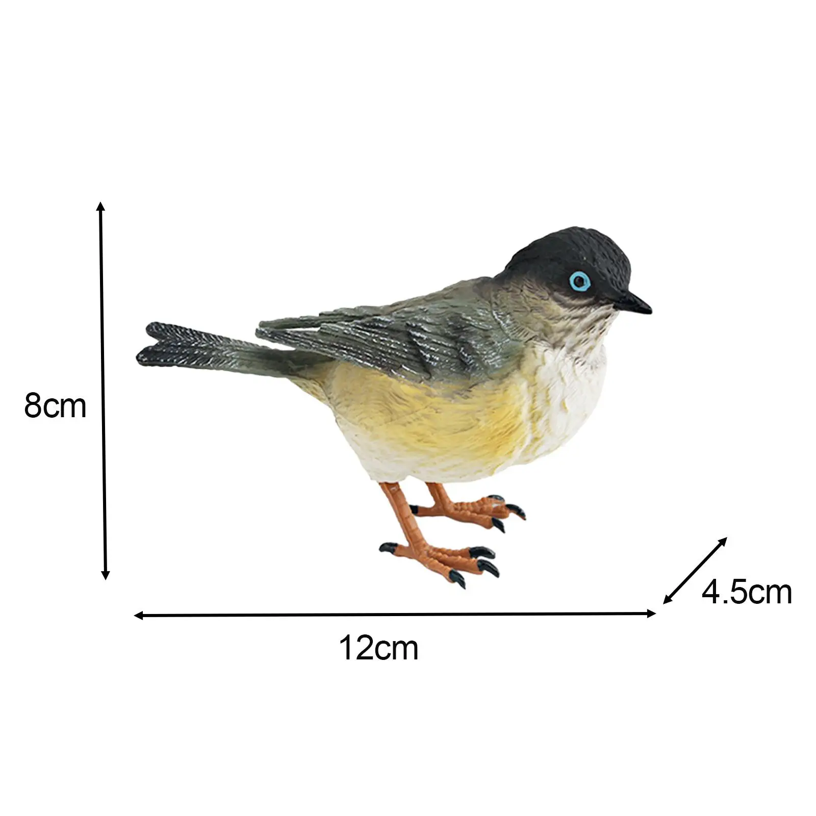 Miniature Birds Decor Handpainted for Children Simulation Bird Figurines for Wedding Festival Tabletop Home Decor Bookshelf