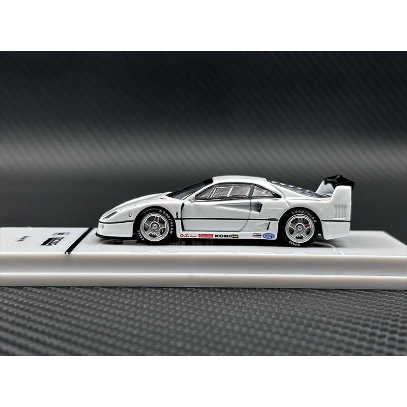 TW In Stock 1:64 F40 Lightweight White Diecast Car Model Collection Miniature Toy Tarmac Works