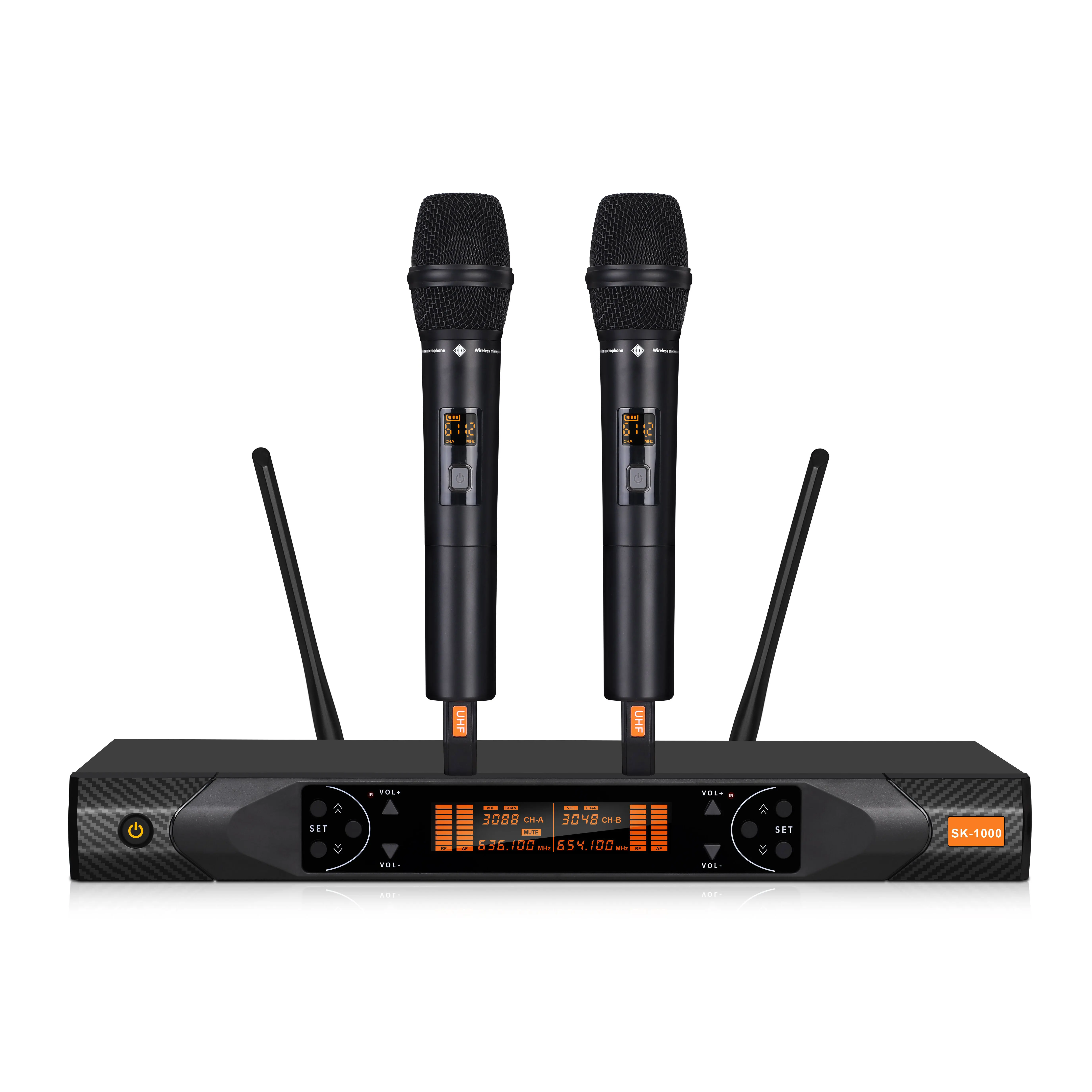 

Professional True Diversity UHF Microphone Wireless Portable Stage Conference for Home Use